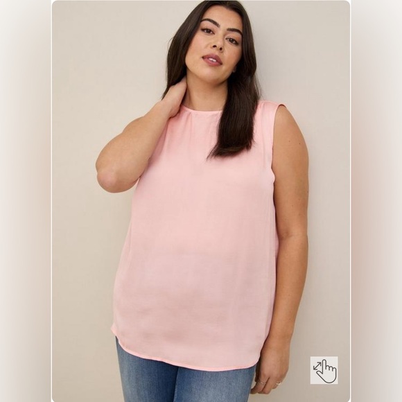 NWT Torrid Satin Shell Top~Pink~Size 4 - Picture 3 of 11